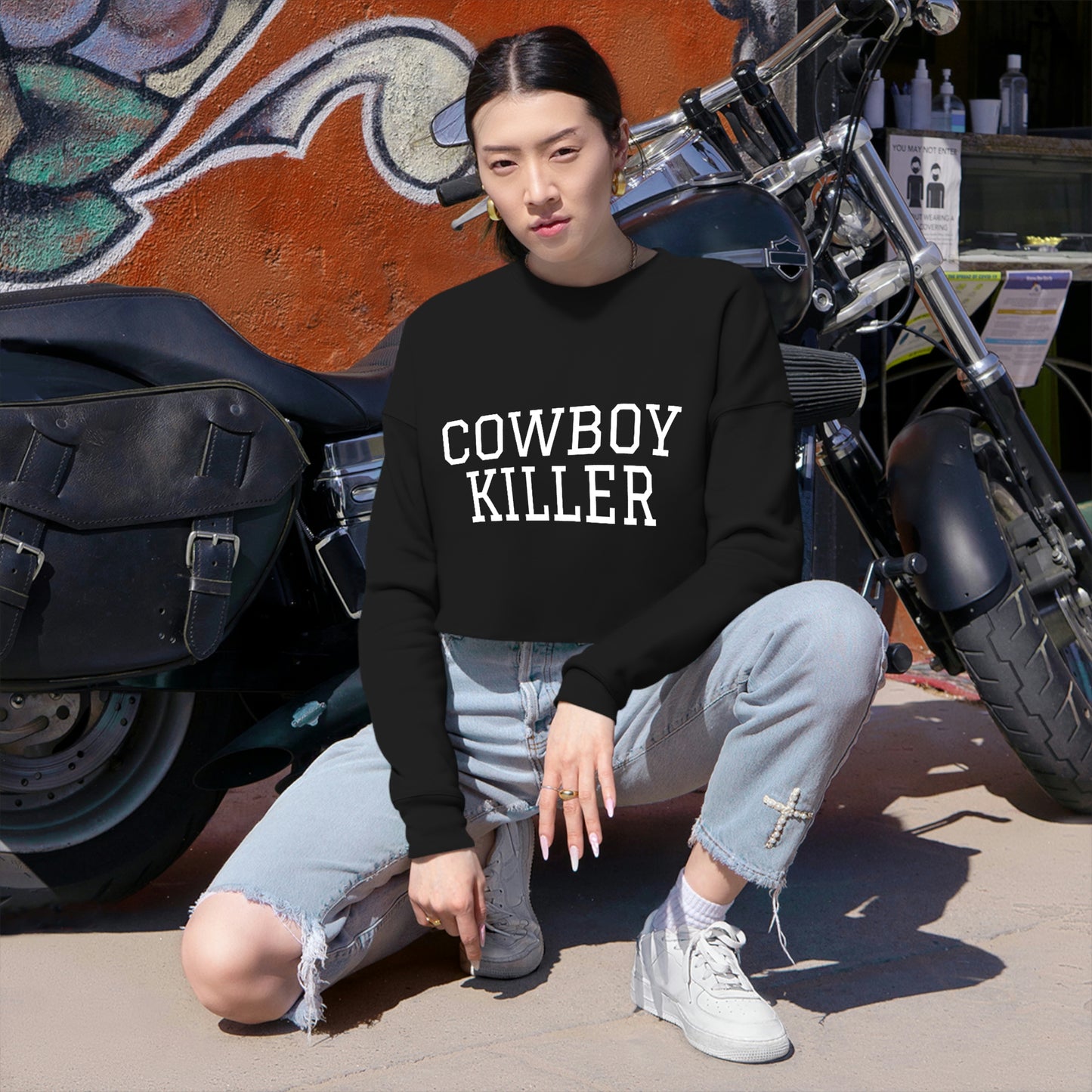 Cowboy Killer Women's Cropped Sweatshirt