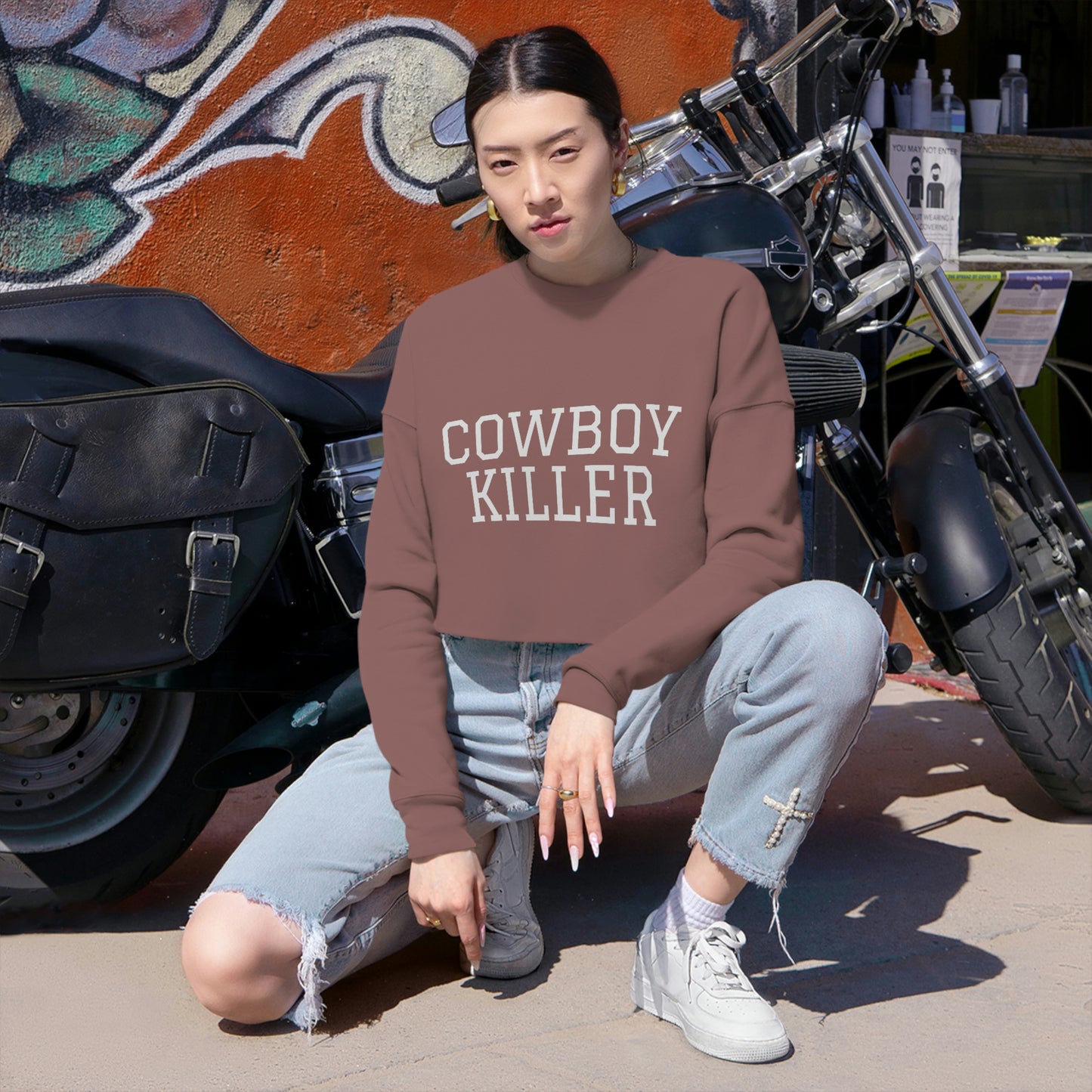 Cowboy Killer Women's Cropped Sweatshirt