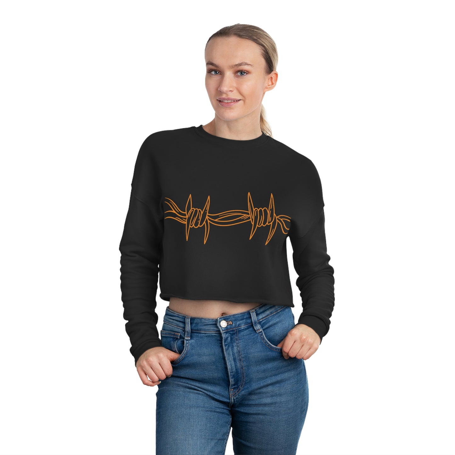 Barbed Wire Women's Cropped Sweatshirt