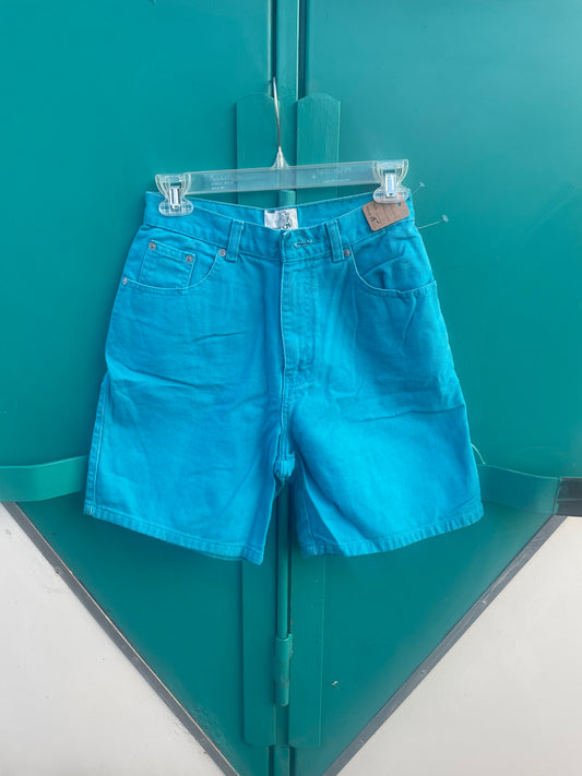 Sasson Turquoise High Waisted Shorts